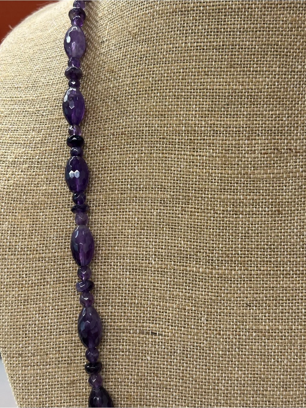 Jay King Desert Rose faceted Amethyst necklace 18”